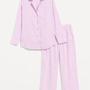 Women’s purple old navy Gingham Pajama Set